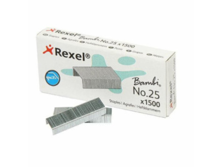 Rexel Agrafes nr. 25, contenu: 1.500 pièces, galvanisé