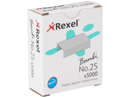 Rexel Agrafes nr. 25, contenu: 5.000 pièces, galvanisé