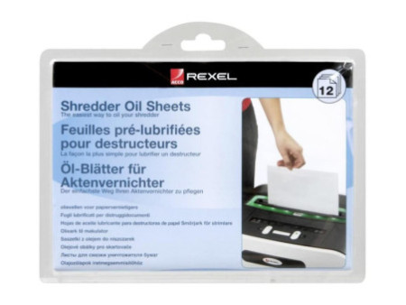 Rexel Feuille de lubrification pour destructeur de documents
