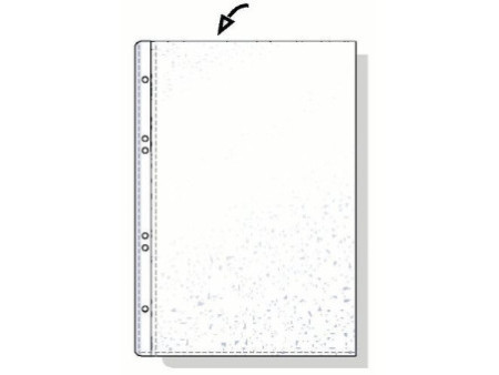 HETZEL Pochette perforée Economic, A6, PP, grainée, 0,075 mm