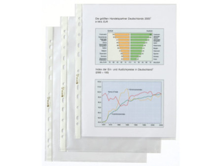 HETZEL Pochette perforée Economic, A4, PP, grainé