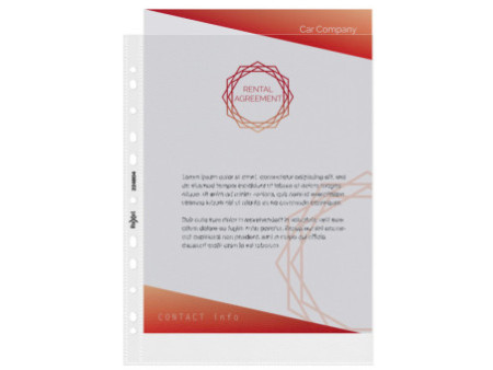 Rexel Pochette perforée standard, A4, pp, grainée, 0,065 mm