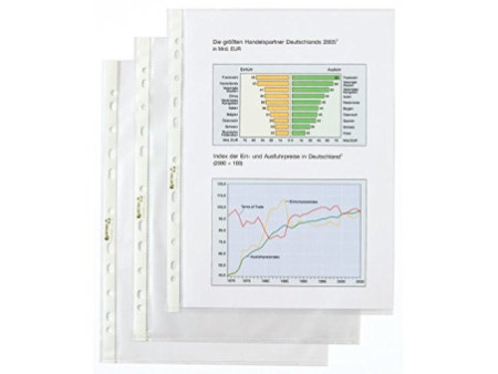 HETZEL pochettes perforées Top Qualité, format A4, en PP,