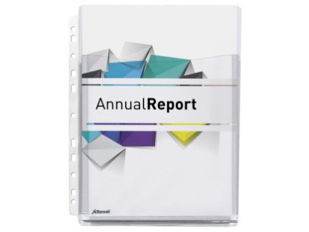Rexel Housse prospectus avec pochette pliable, A4, PVC
