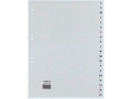 HETZEL Intercalaires en plastiques, A-Z, A4, PP, 20 touches