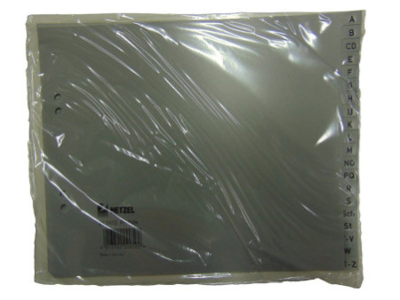 HETZEL Intercalaires en plastique, A-Z, A4 mi-haut, 20