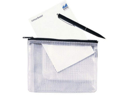 Rexel Sac à fermeture zip Mesh Bags, A6, PVC, noir