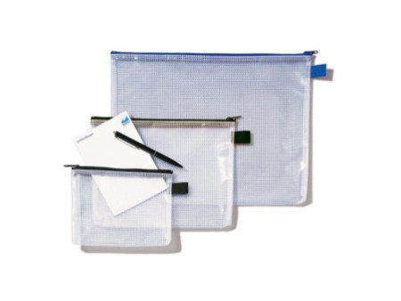 Rexel Sac à fermeture zip Mesh Bags, A4, PVC, noir