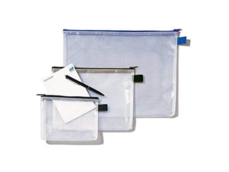 Rexel Sac à fermeture zip Mesh Bags, A4, PVC, noir