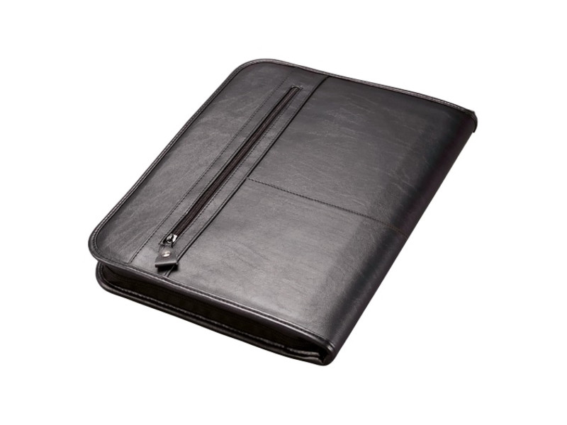 Alassio Serviette classeur 'LIMONE', A4, cuir nappa, noir