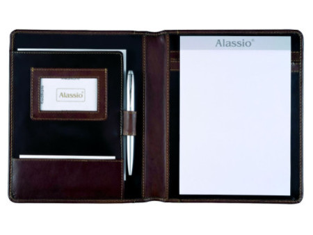 Alassio Conférencier 'MONACO', A5, cuir, marron foncé