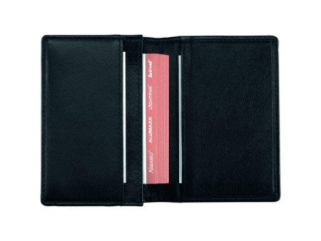 Alassio Etui pour cartes de visite, cuir, noir
