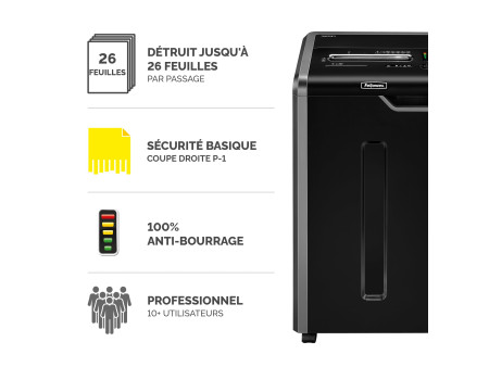 Fellowes destructeur documents Powershred 325i,bande 5,8mm