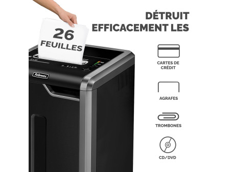 Fellowes destructeur documents Powershred 325i,bande 5,8mm