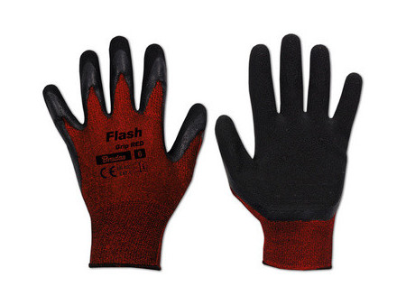 Bradas Gants de travail Flash Grip RED, noir/rouge, XL