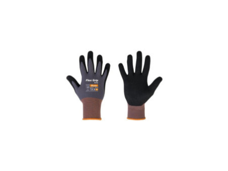Bradas Gants de travail Flex Grip Sandy, noir/gris, XXL