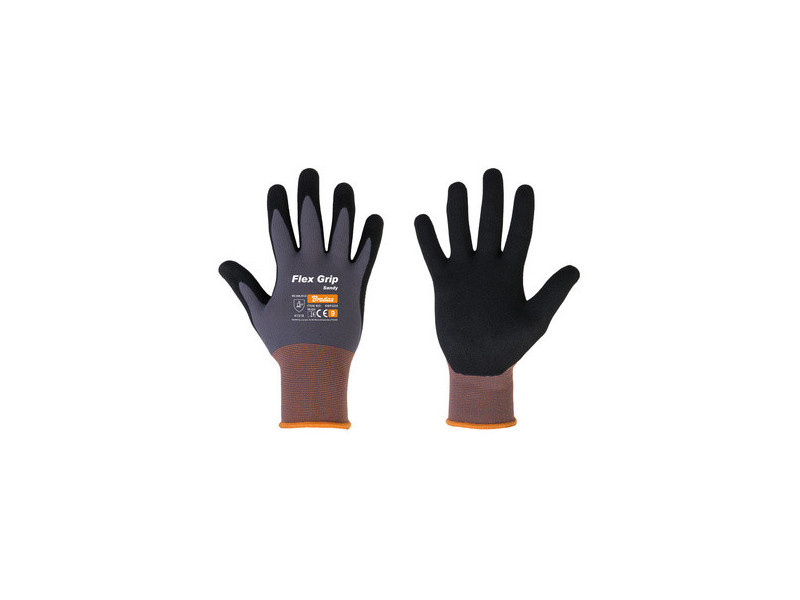 Bradas Gants de travail Flex Grip Sandy, noir/gris, L