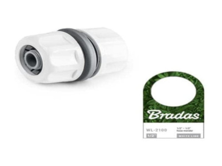Bradas Connecteur de tuyau WHITE LINE, 1/2', blanc