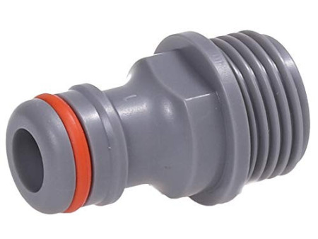 Bradas Adaptateur WHITE LINE, filetage extérieur 1/2', gris