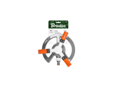 Bradas Arroseur à 3 branches WHITE LINE, gris/blanc/orange