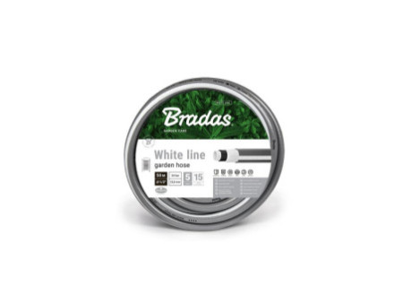 Bradas Tuyau d'arrosage WHITE LINE, 1/2', argent/blanc, 50 m