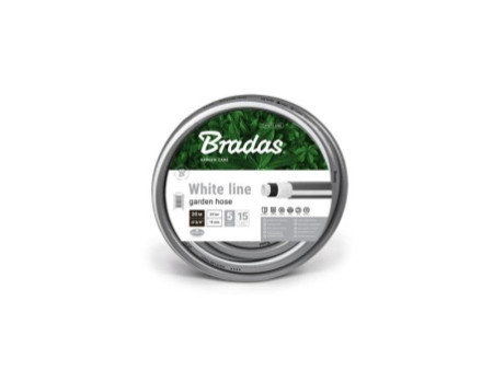 Bradas Tuyau d'arrosage WHITE LINE, 3/4', argent/blanc, 20 m