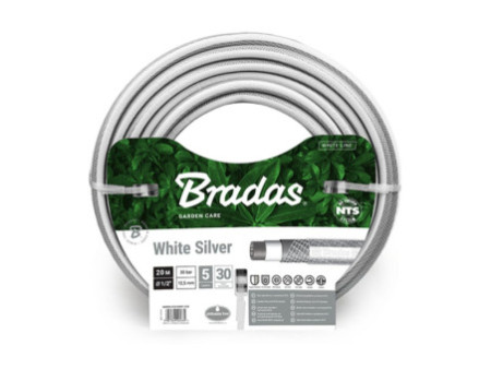 Bradas Tuyau d'arrosage NTS WHITE SILVER, 1/2', 20 m