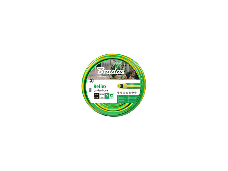 Bradas Tuyau d'arrosage REFLEX, 1/2', 50 m, vert/jaune