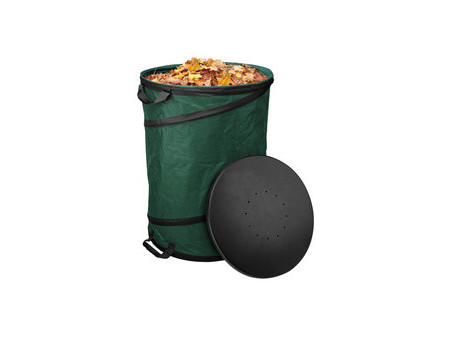 Bradas Sac à végétaux POP UP HARD, 90 litres, vert foncé