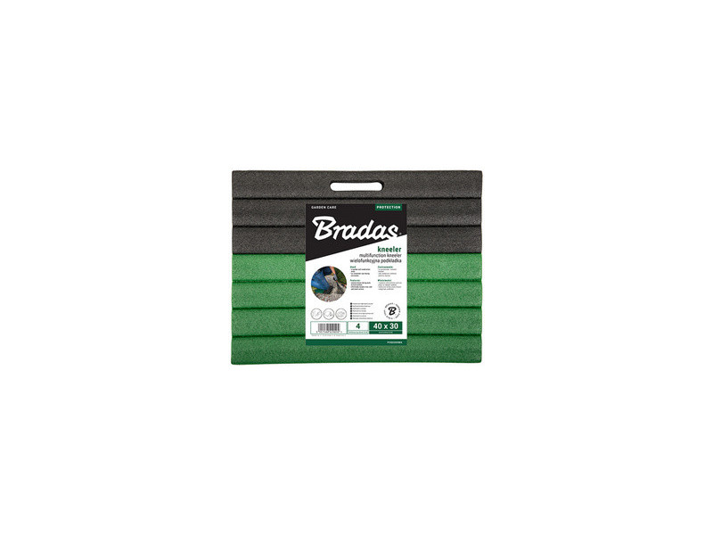 Bradas Planche pour genou, (L)400x(T)300x(H)40mm, noir/vert