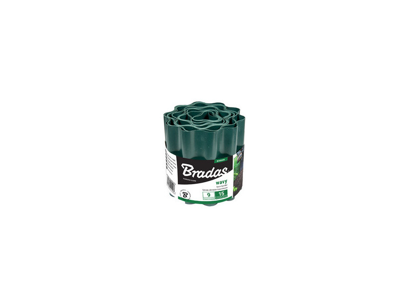 Bradas Bordure de gazon, hauteur 150 mm, longueur 9 m, vert
