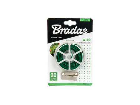 Bradas Fil de fer avec pince coupante, 30 m, vert