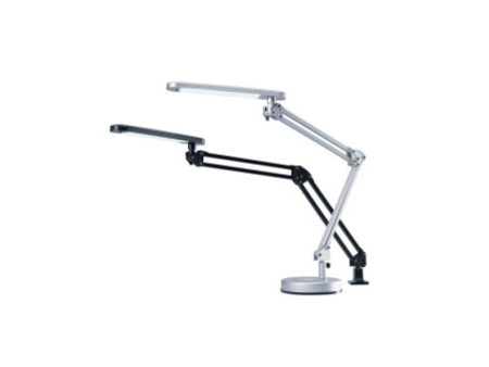Hansa Lampe de bureau à LED 4 Stars, avec pince, argent