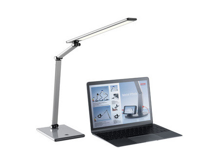 Hansa Lampe de bureau à LED Slim, argent