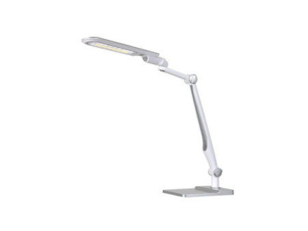Hansa Lampe de bureau à LED Multiflex, pince & socle, argent