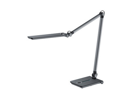 Hansa Lampe de bureau à LED 'Wave', socle, argent brossé