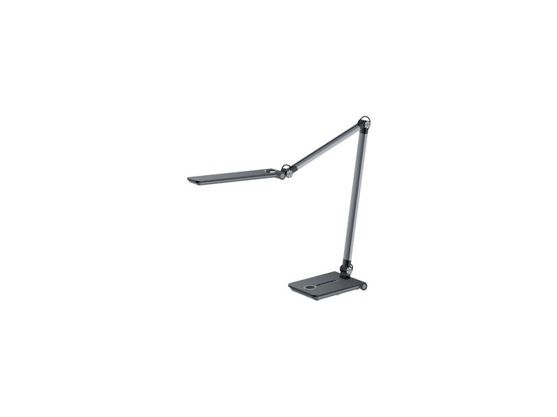 Hansa Lampe de bureau à LED 'Wave', socle, argent brossé