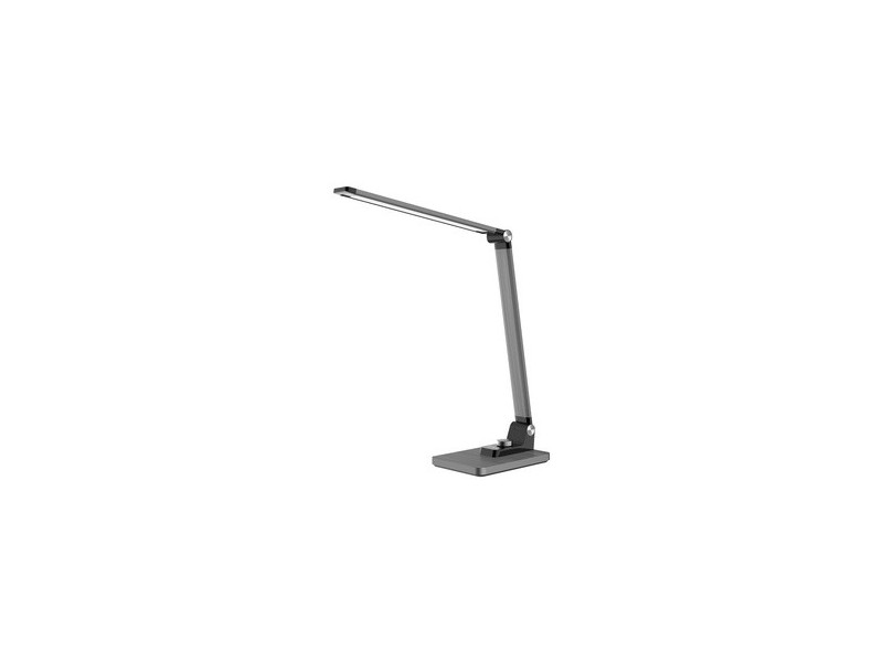 Hansa Lampe de bureau à LED 'Breeze', socle, gris métallique