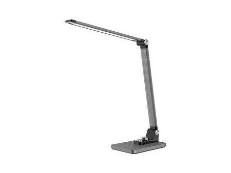 Hansa Lampe de bureau à LED 'Breeze', socle, argent brossé