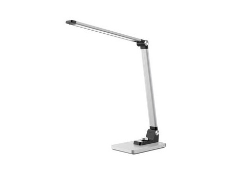 Hansa Lampe de bureau à LED 'Breeze', socle, argent brossé