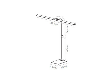 Hansa Lampe de bureau à LED Novano, pied, noir
