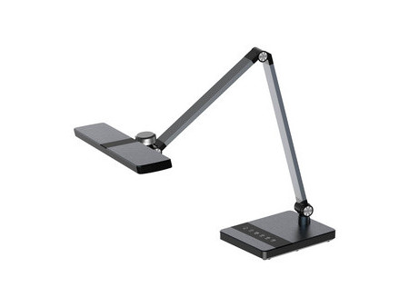 Hansa Lampe de bureau à LED Nimbus, pied, argent