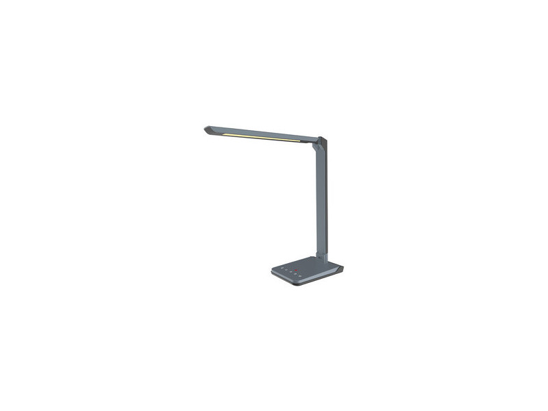 Hansa Lampe de bureau à LED Lumina, pied, gris métallisé