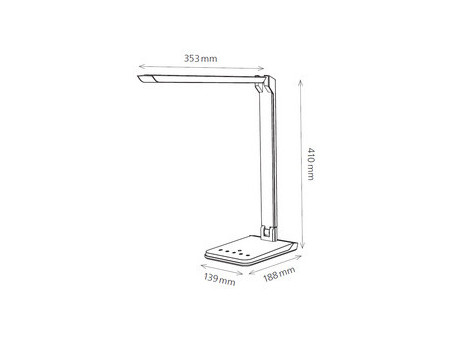 Hansa Lampe de bureau à LED Lumina, pied, blanc