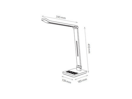 Hansa Lampe de bureau à LED Tide, pied, gris métallisé