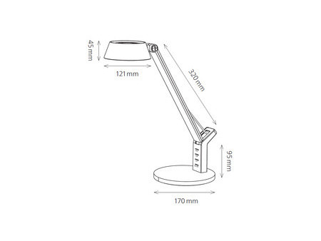 Hansa Lampe de bureau à LED Glow, pied, cuivre