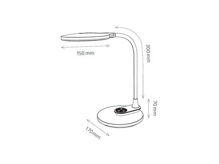 Hansa Lampe de bureau/murale à LED Horizon, blanc
