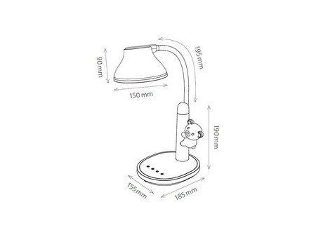 Hansa Lampe de bureau à LED Twinkel, pied, bleu clair