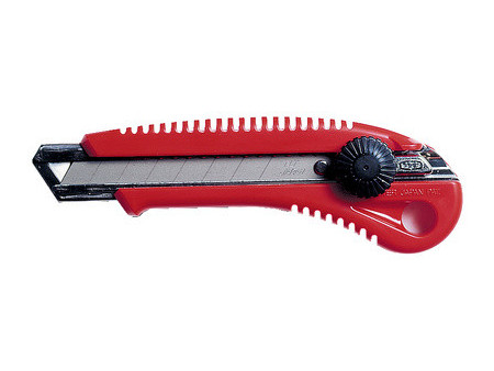NT Cutter L-550P, boîtier en plastique, lame 18 mm, rouge