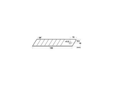 NT Lames de rechange pour cutter BL1P, largeur lame: 18 mm